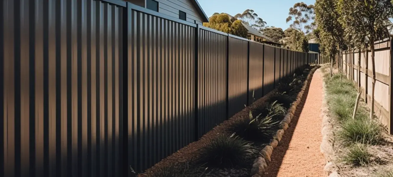 Black Colorbond fence for a property in Rockhampton