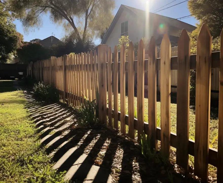 Newly replaced timber fence in Rockhampton