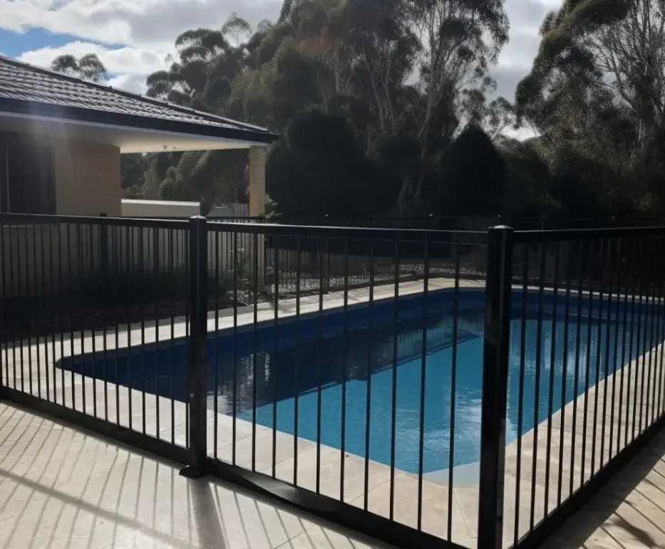 Durable aluminium pool fence for a small pool at Rockhampton